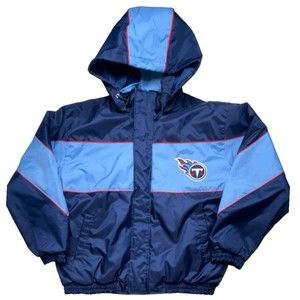 Vtg  Tennessee Titans Weather Proof Full Zip Jacket Coat Jeff Hamilton Large